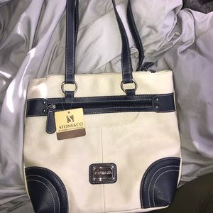 Stone & Co. Bone Navy Purse